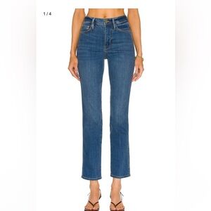 Frame Le Sylvie Slender Straight in Poe size 27